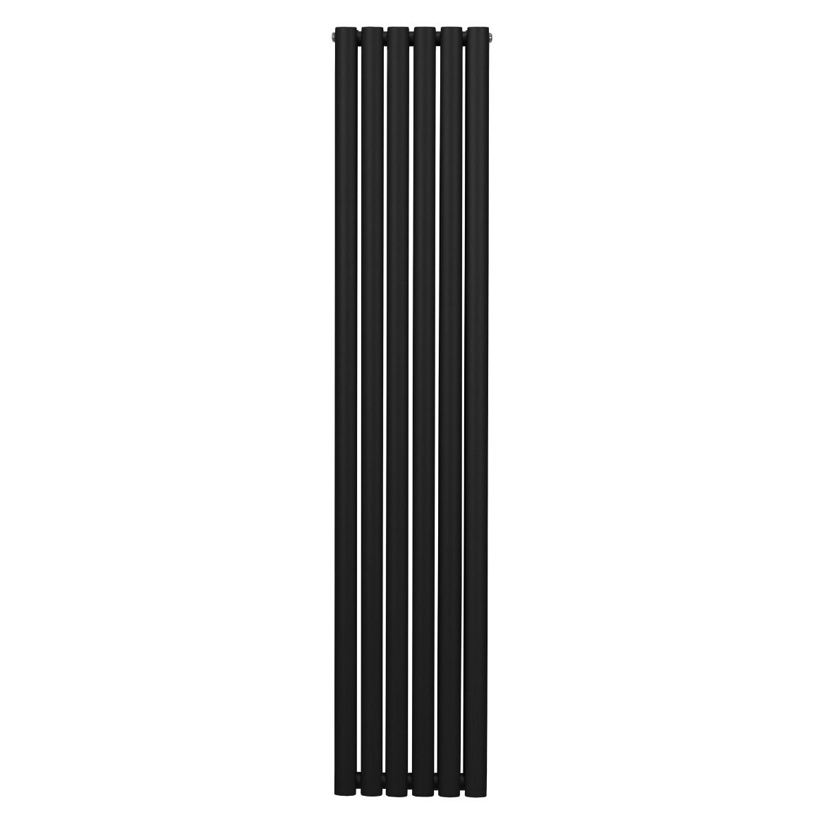 Radiateur à Colonne Ovale 1800mm x 360mm, Chauffage Moderne Vertical à Tube Ovale en Acier au Carbone Noir Mat, Cuisine Salon Salle de Bain [Brosse, Attaches Murales & Supports INCLUS]