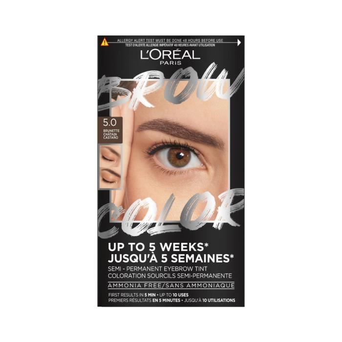 Mascara À Sourcils Teinte Châtain 5.0 Brow Color 'oreal Paris La Boite De Coloration Sourcils