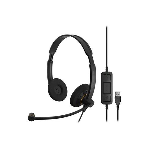 Epos Impact Sc 60 Usb Ml - Micro-Casque - Sur-Oreille - Filaire - Usb - Noir Avec Des Reflets Orange