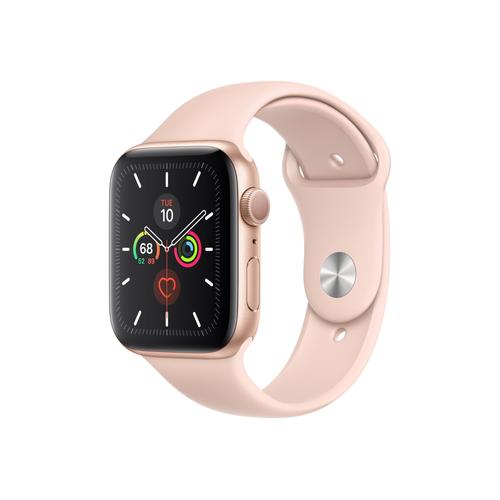 Apple Watch Series 5 (Gps, 44 Mm) Boîtier En Aluminium Or - Bracelet Sport Rose Des Sables