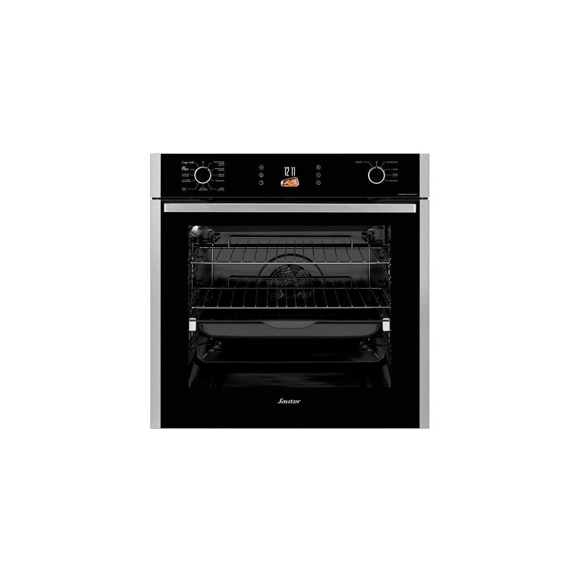 SAUTER four pyrolyse multifonction 73 litres inox SOP6616LX - vue 2