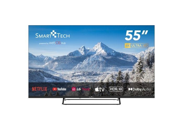 Smart Tech 55UW02V - 55" - TV LED 4K UHD (139 cm) Web OS Molotov, Netflix, Prime Video, Canal+, Disney+... - 3xHDMI - 2xUSB - MEMC- Dolby Audio