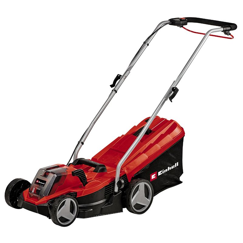 Einhell Tondeuse à gazon sans fil GE CM 1833 Li Solo Power X Change 18 V 200 m² 33 cm 30 réglage de la hauteur de coupe en 5 étapes Livré sans Batterie ni Chargeur