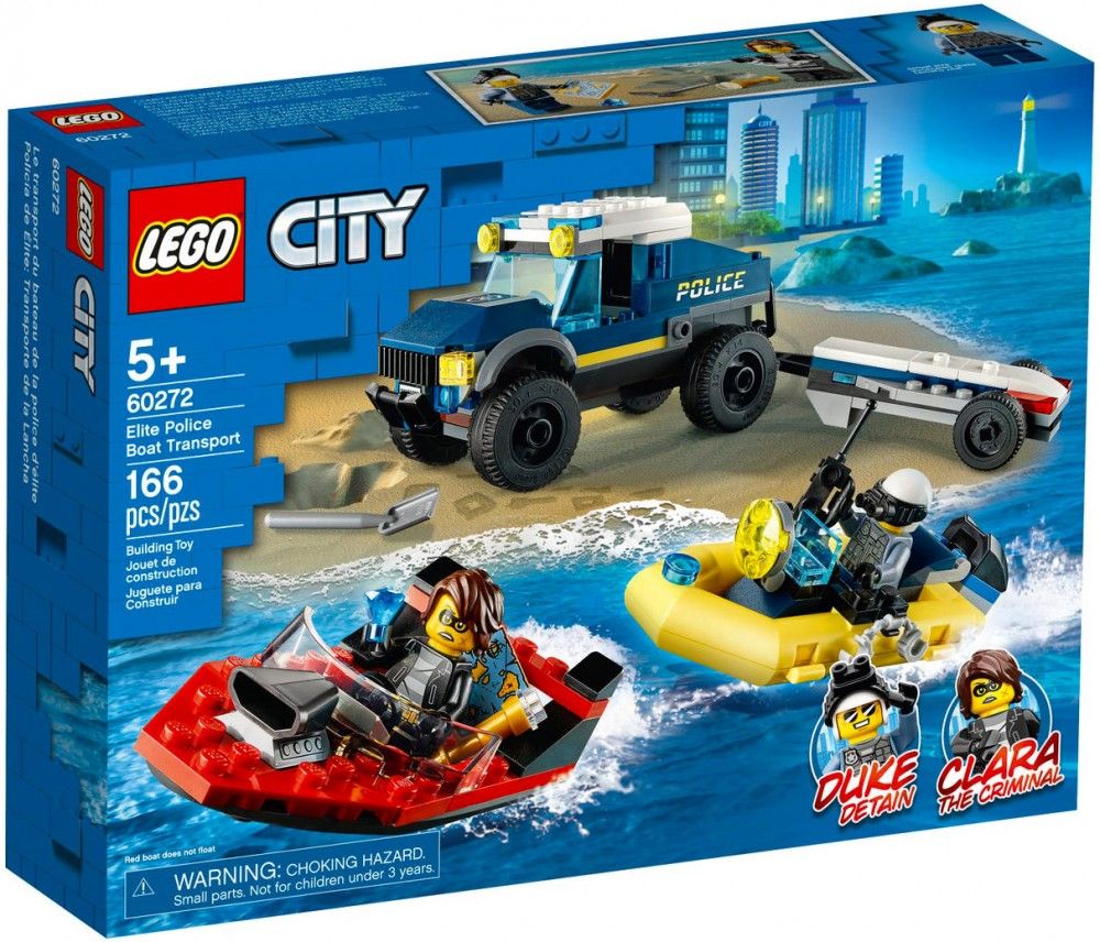 Lego City - Le Transport De Bateau De La Police D'élite - 60272