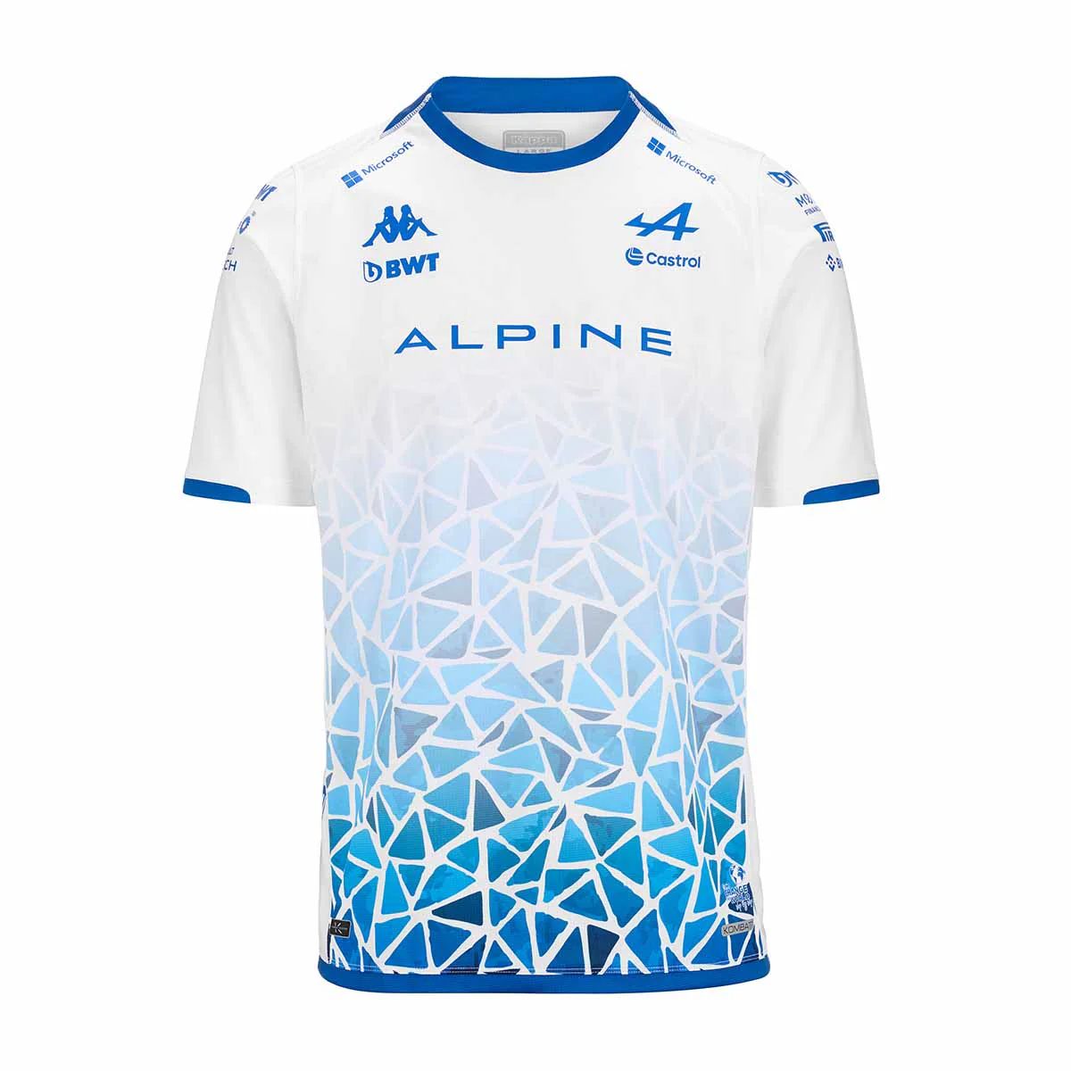 maillot kombat barcelone gasly bwt alpine f1 team homme - blanc - XXL