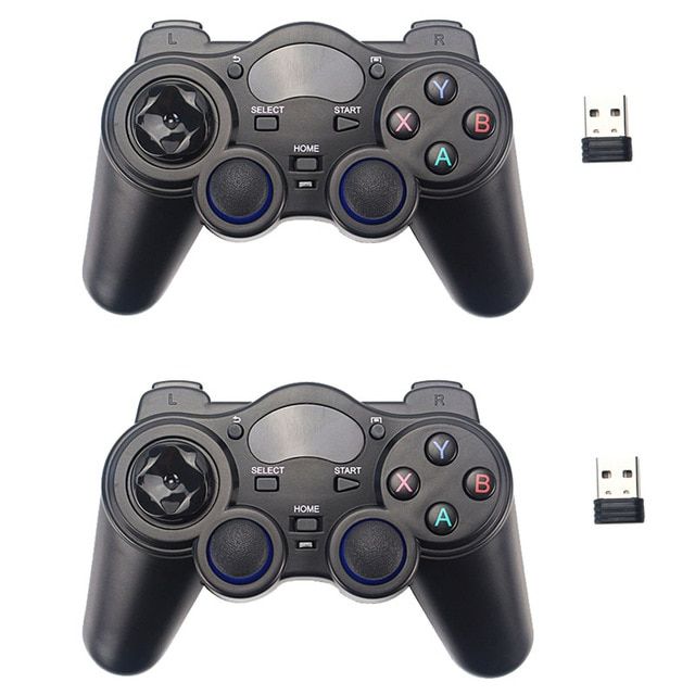 2 Pcs 2.4g Manette De Jeux Sans Fil Manette Contrôleur De Jeu Joypad Pour Ps3 Pc Android Windows Framboise Pi 4 Rétrodrapeau Nespi Retropie