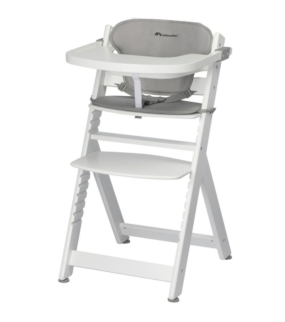 Chaise Haute Timba De Bebeconfort Avec Coussin - White Wood