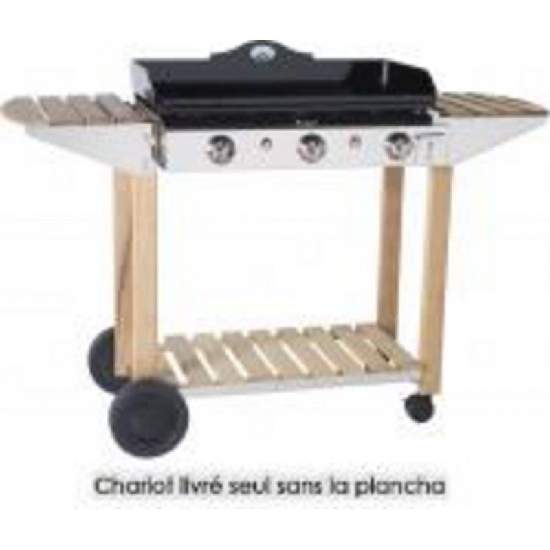 Forge Adour 934.750 - Barbecue chariot - pour plancha - bois/inox - pour Prestige 750