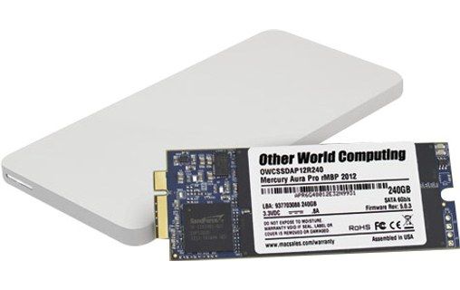 OWC barrette SSD Aura Pro 6G 500 Go pour MacBook Pro Retina 2012-2013 + Boîtier