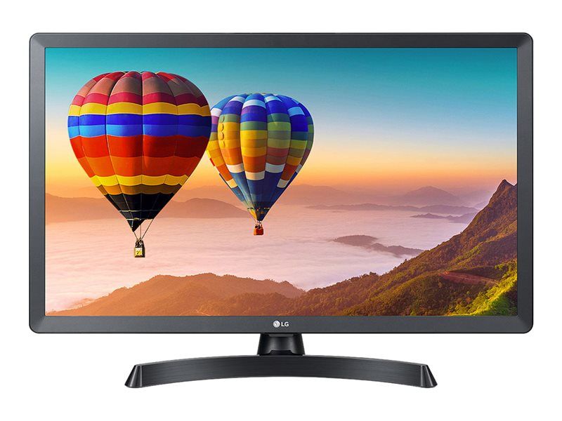 LG 28TN515S-PZ - Écran LED avec tuner TV - 28 (27.5 visualisable) - 1366 x 768 HD - 250 cd/m² - 1200:1 - 8 ms - 2 x HDMI, RCA (composite), RCA (composant) - haut-parleurs - noir, gris de fer