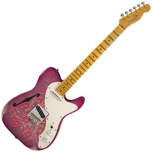 Guitare Électrique Fender 2017 Ltd '50S Tele Thinline Relic Pink Paisley