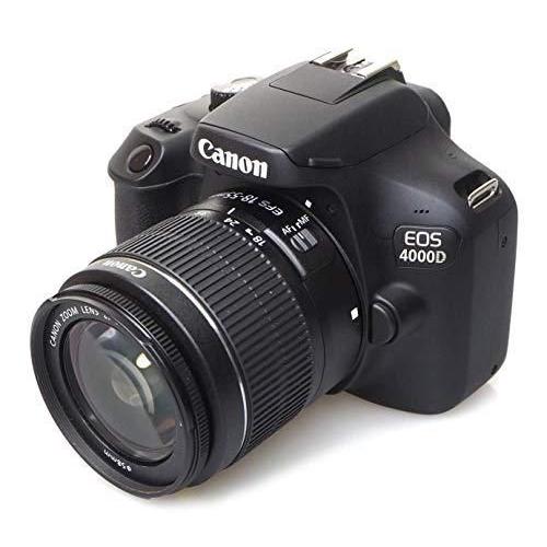 Canon Reflex Eos 4000D Avec Objectif Efs 1855Mm Iii, 18 Mp, Noir