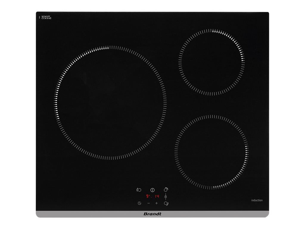 plaque de cuisson BRANDT BPI6364B 3 foyers induction 60 cm - vue 3