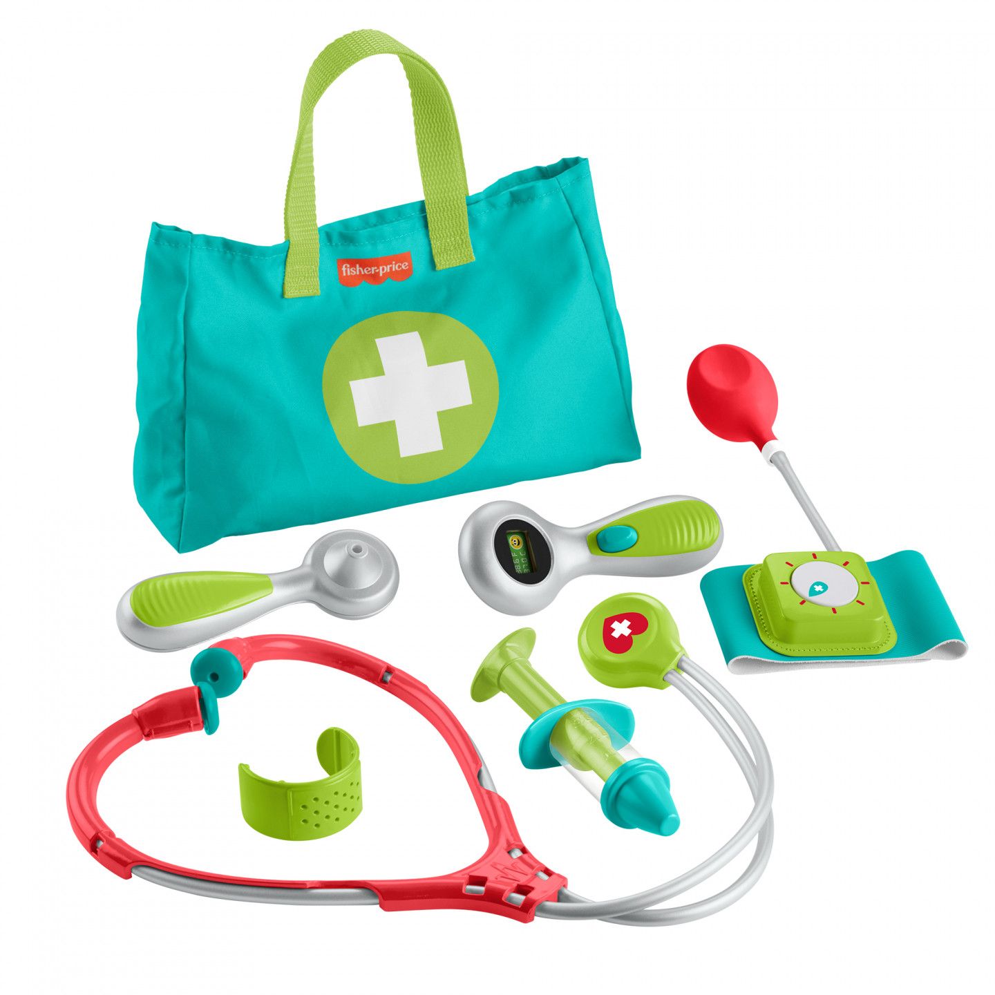 Fisher Price Jeu d’imitation Mallette de Docteur avec 7 accessoires et une sacoche de médecin pour les enfants à partir de HYH26 - vue 4
