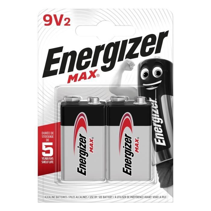 Piles Alcaline 6lr61 9v Max Energizer Le Pack De 2 - vue 2