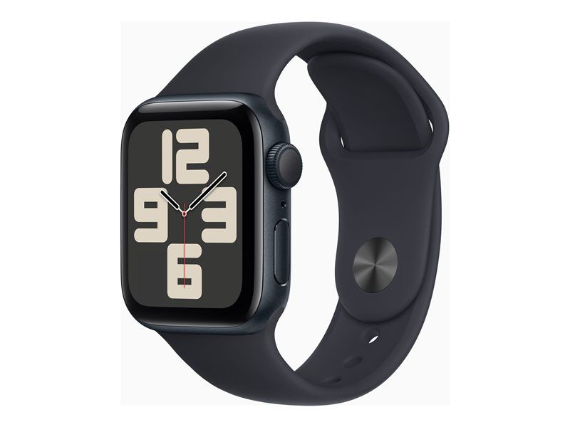 Apple Watch Se (Gps) - 2e Génération - 40 Mm - Aluminium Minuit - Montre Connectée Avec Bracelet Sport - Fluoroélastomère - Minuit - Taille Du Bracelet : S/M - 32 Go - Wi-Fi, Bluetooth - 26.4 G
