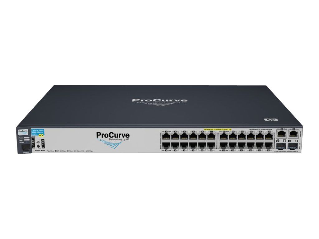 HPE 2610 24 PoE Switch Commutateur Géré 24 x 10100 + 2 x SFP + 2 x 101001000 Montable sur rack
