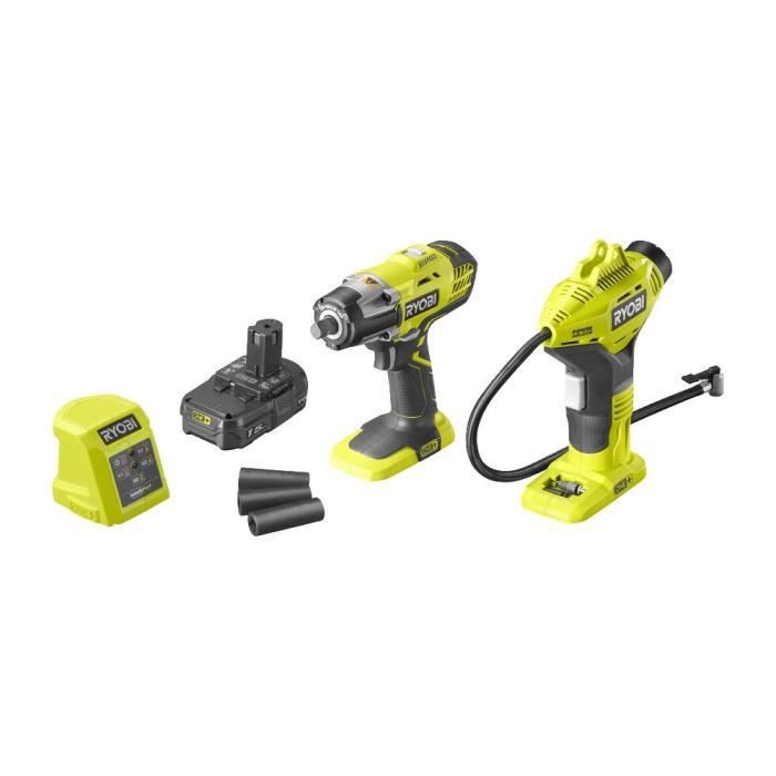 Ryobi R18IWPI Duo ONE+ 18V Boulonneuse + Compresseur