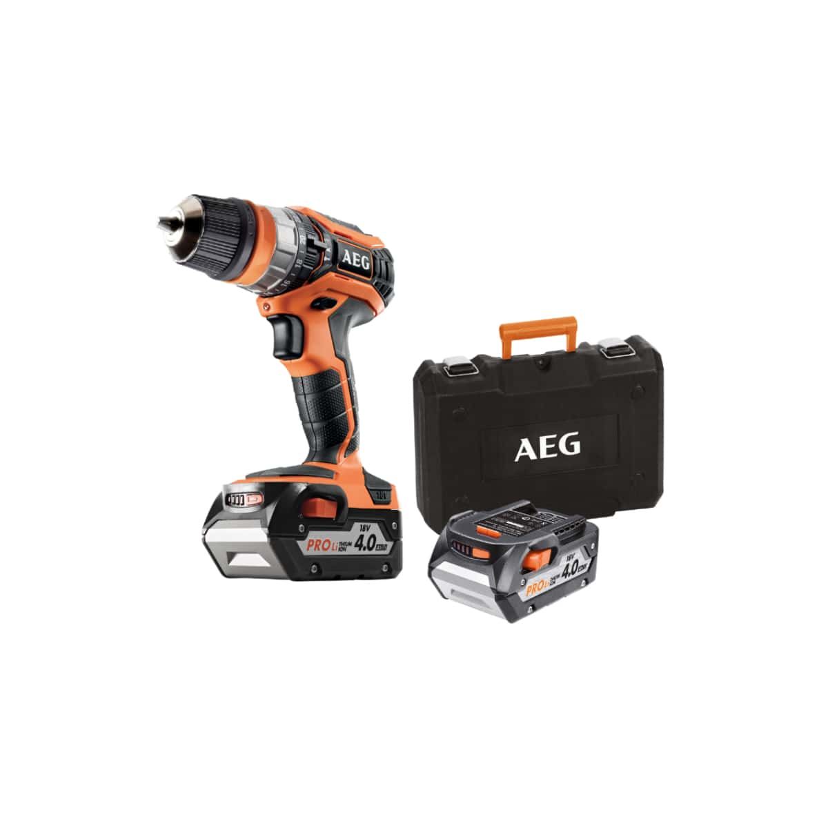 Perceuse à percussion AEG PRO BSB18C2X 18V 2 batteries 4 0 Ah 1 chargeur