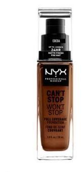 Nyx Can?T Stop Won?T Stop Full Coverage Foundation Cocoa 30ml