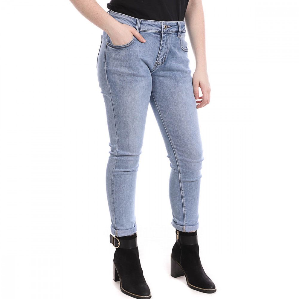 Jeans Bleu Clair Mom Femme Monday Premium