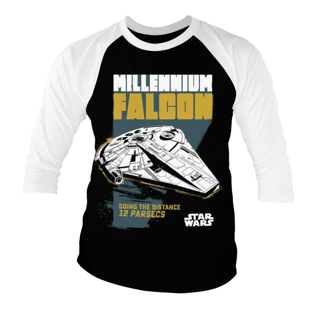 Star Wars - Baseball 3/4 Sleeve T-Shirt - Millennium Falcon (Xl)