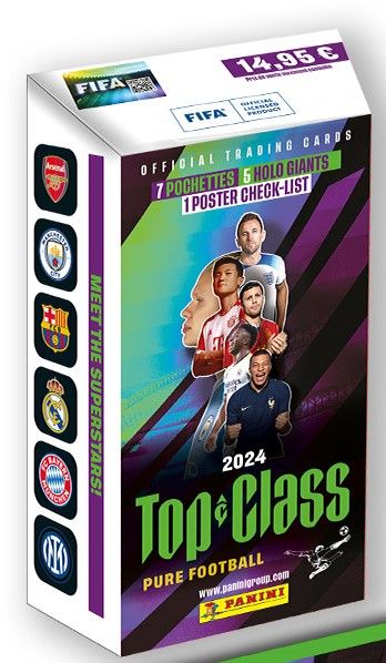 Box de Stickers PANINI TOP CLASS FIFA 2024 TC 7 pochettes de 8 cartes + 5 hologiants + 1 poster - vue 2
