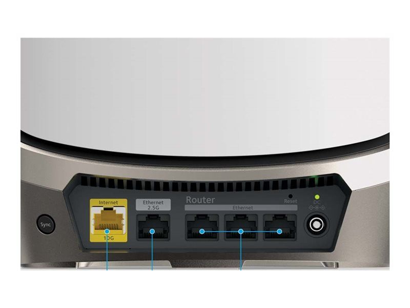 NETGEAR RBRE960 Quad band 2.4 GHz / 5 GHz 1 / 5 GHz 2 / 6 GHz Wi Fi 6 802.11ax 4 Interne Neuf - vue 10