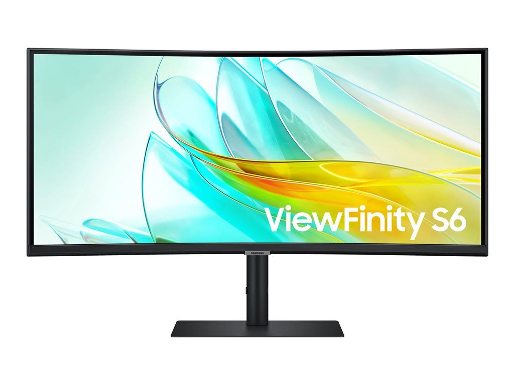 Samsung ViewFinity S6 S34C652UAU - S65UC Series - écran LED - incurvé - 34 - 3440 x 1440 UWQHD @ 100 Hz - VA - 350 cd/m² - 3000:1 - HDR10 - 5 ms - HDMI, DisplayPort, USB-C - haut-parleurs - noir