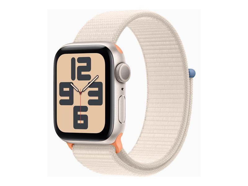 Apple Watch SE (GPS) - 2e génération - 40 mm - aluminium droit - Montre connectée avec bracelet sport - textile - droit - taille du poignet : 130-200 mm - 32 Go - Wi-Fi, Bluetooth - 26.4 g