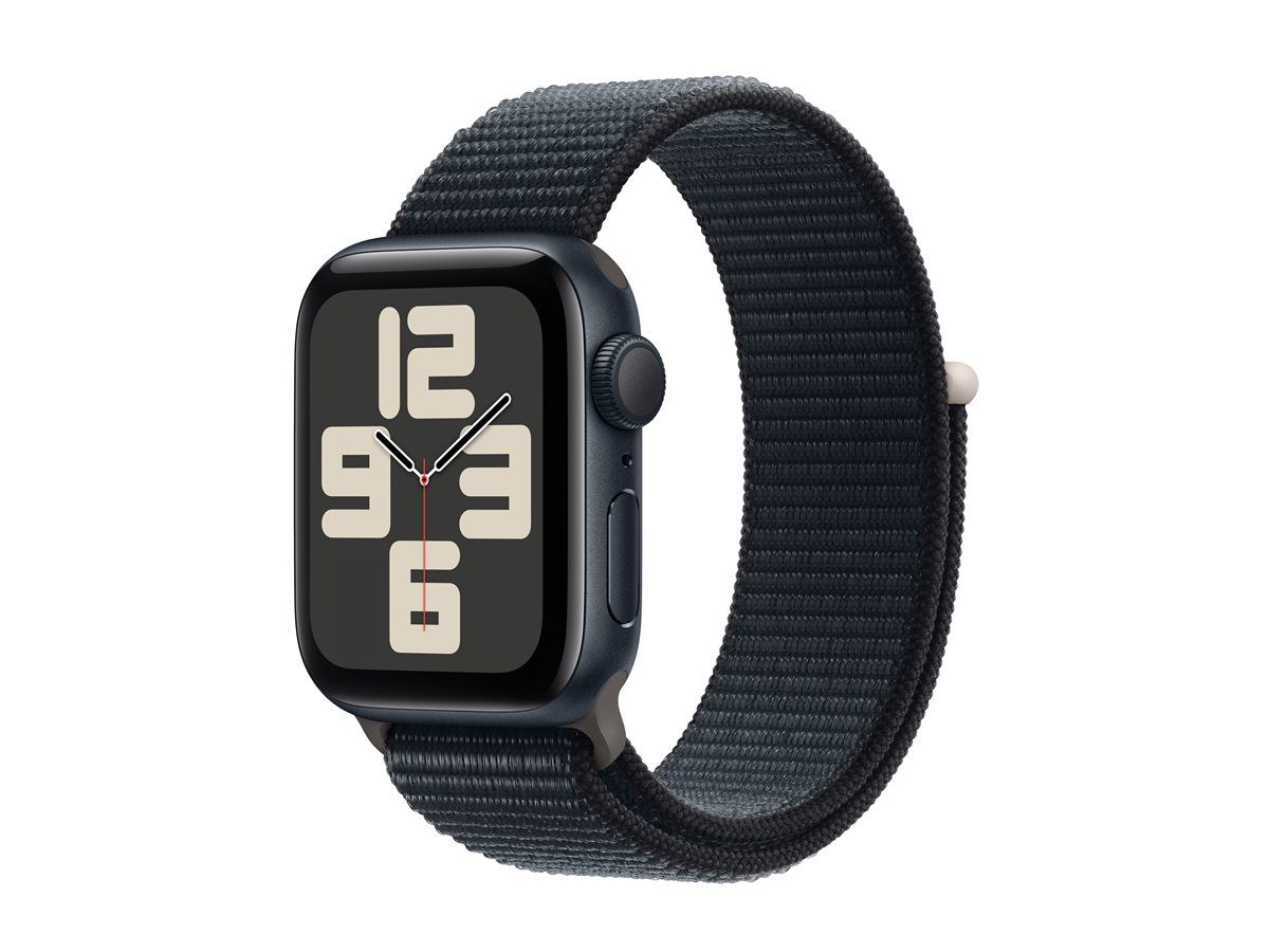 Apple Watch Se (Gps) - 2e Génération - 40 Mm - Aluminium Minuit - Montre Connectée Avec Bracelet Sport - Textile - Minuit - Taille Du Poignet : 145-220 Mm - 32 Go - Wi-Fi, Bluetooth - 26.4 G