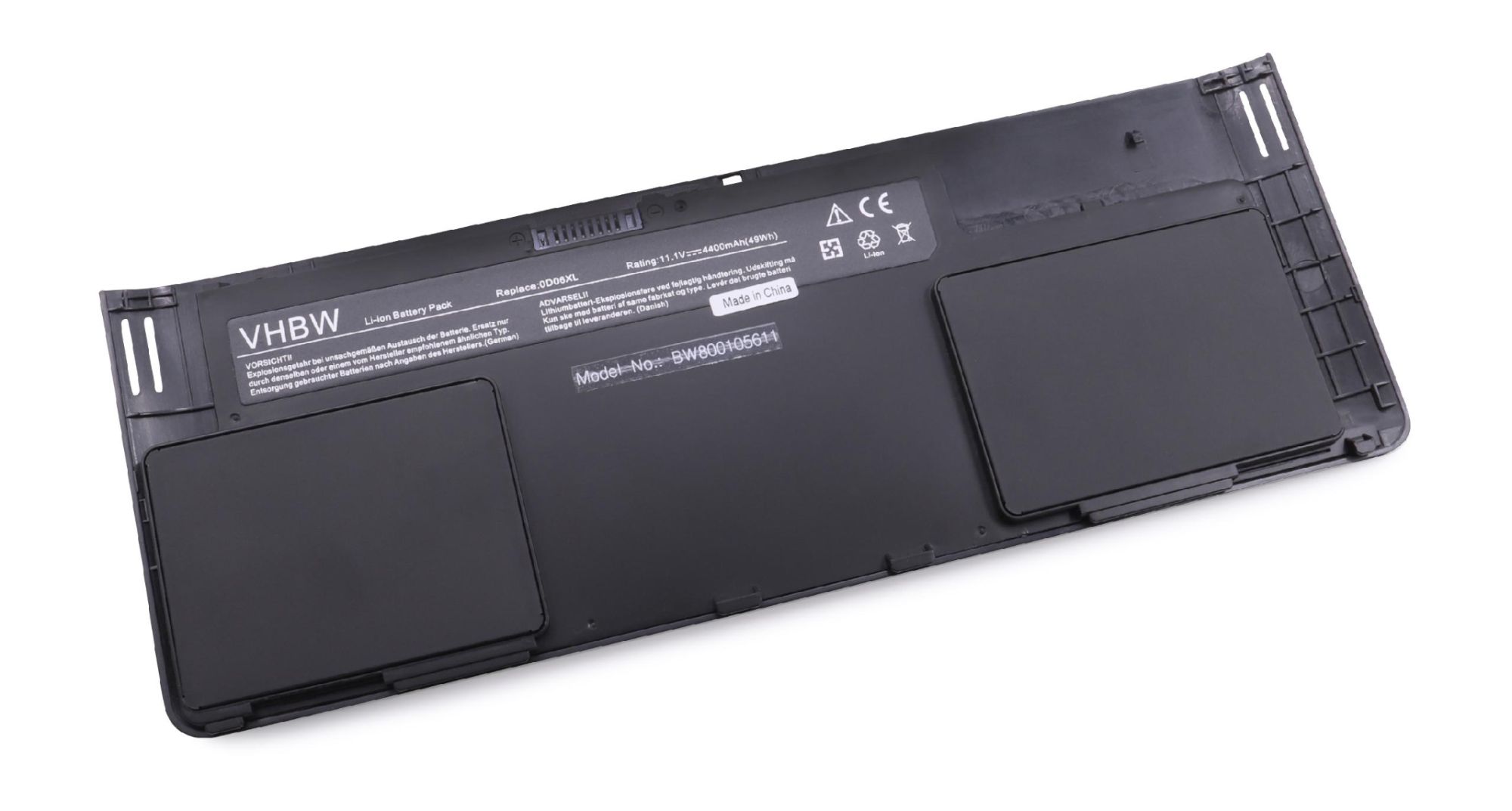 vhbw batterie compatible avec HP EliteBook Revolve 810 G1 Tablet (H5F48EA), 810 G1 Tablet (H5F56EA) laptop (4400mAh, 11,1V, Li-Ion, noir)