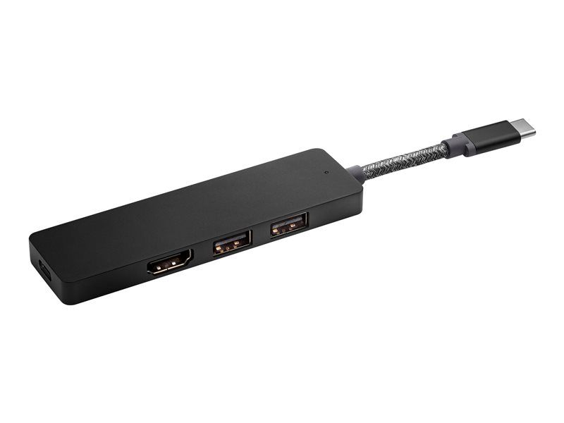 HP ENVY USB-C Hub - Concentrateur (hub) - 1 x SuperSpeed USB 3.0 + 1 x HDMI + 1 x USB 2.0 + 1 x USB-C - de bureau - pour HP 27; Pavilion 13, 14, 15; Portable 24, 27