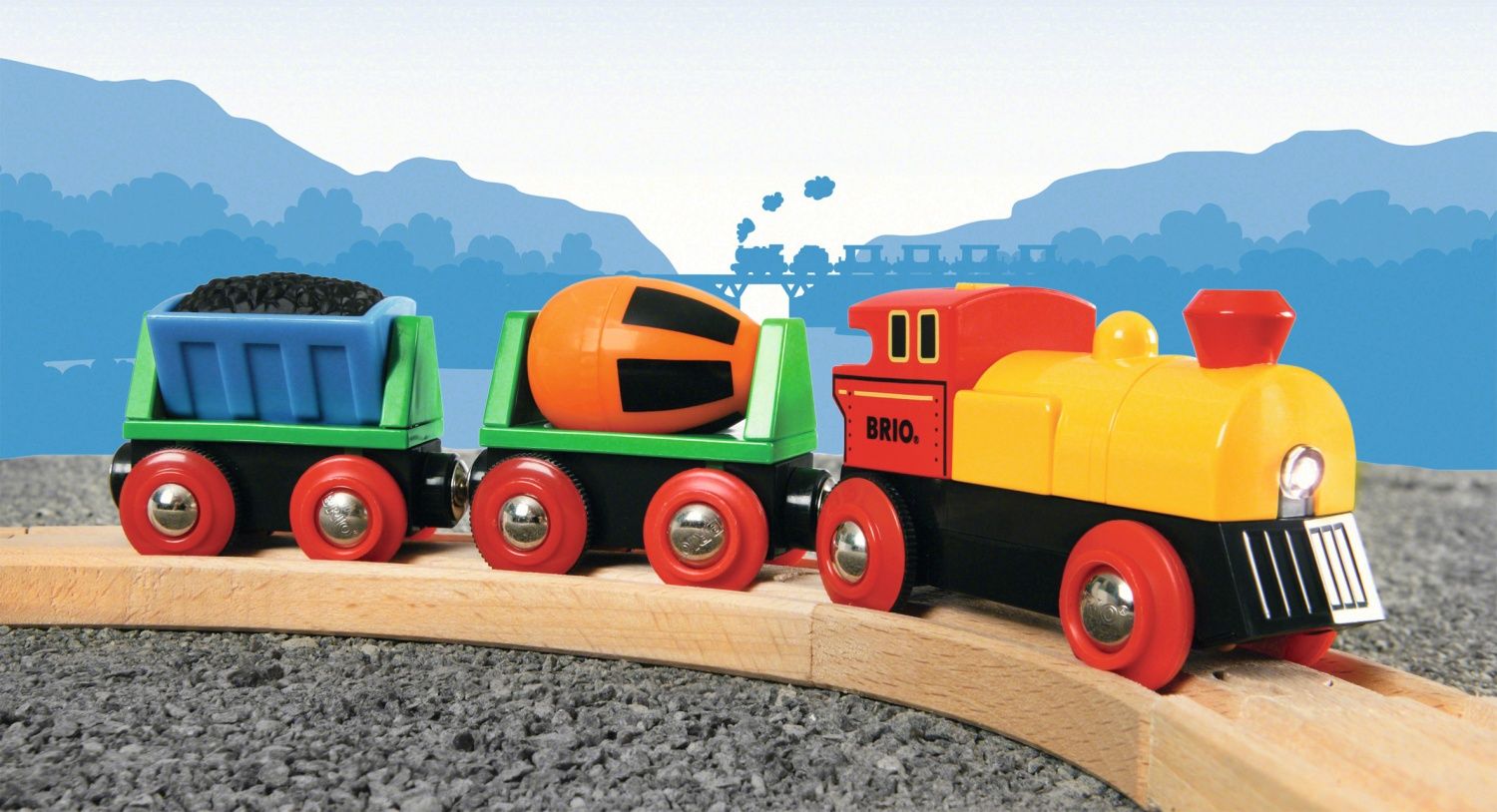 Train Brio de marchandises avec lumière Brio - vue 2