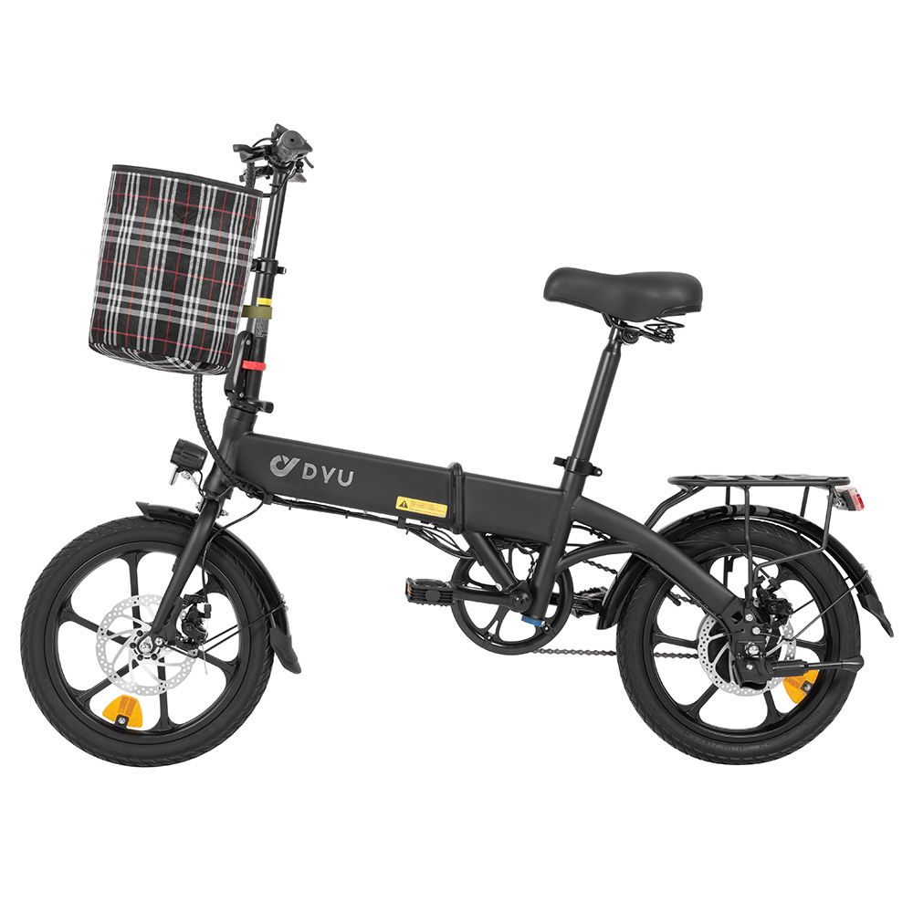 Dyu A1f Pro Vélo Électrique Pliant, Moteur 250 W, Batterie 36 V 7,5 Ah, Pneu 16 X 1,75 Pouces, Vitesse Maximale De 25 Km/H, Autonomie Maximale De 40 Km, Freins À Disque Avant Et Arrière, Écran Lcd