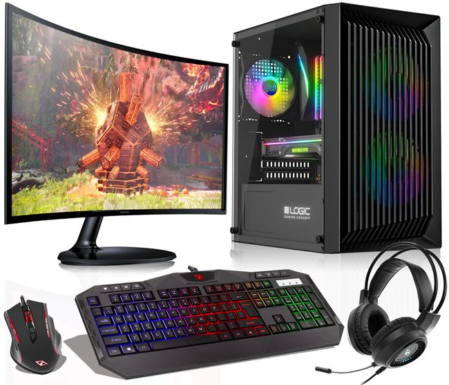 VIST RGB PC Gaming Ryzen 5 3600 RAM RX 6600 SSD .2 24 Windows 11 Pro