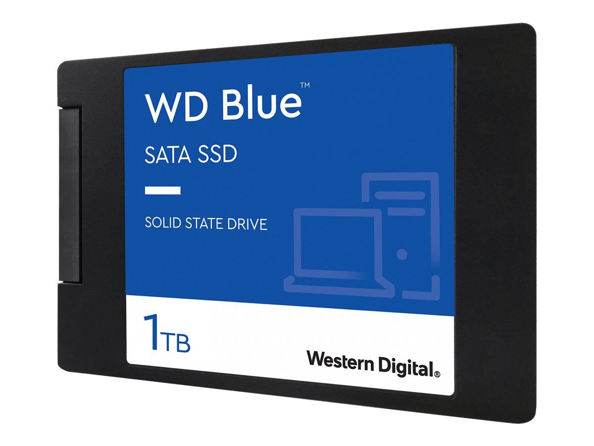 Disque SSD SATA WD Blue 3D NAND WDS100T2B0A - SSD - 1 To - interne - 2.5 - SATA 6Gb/s