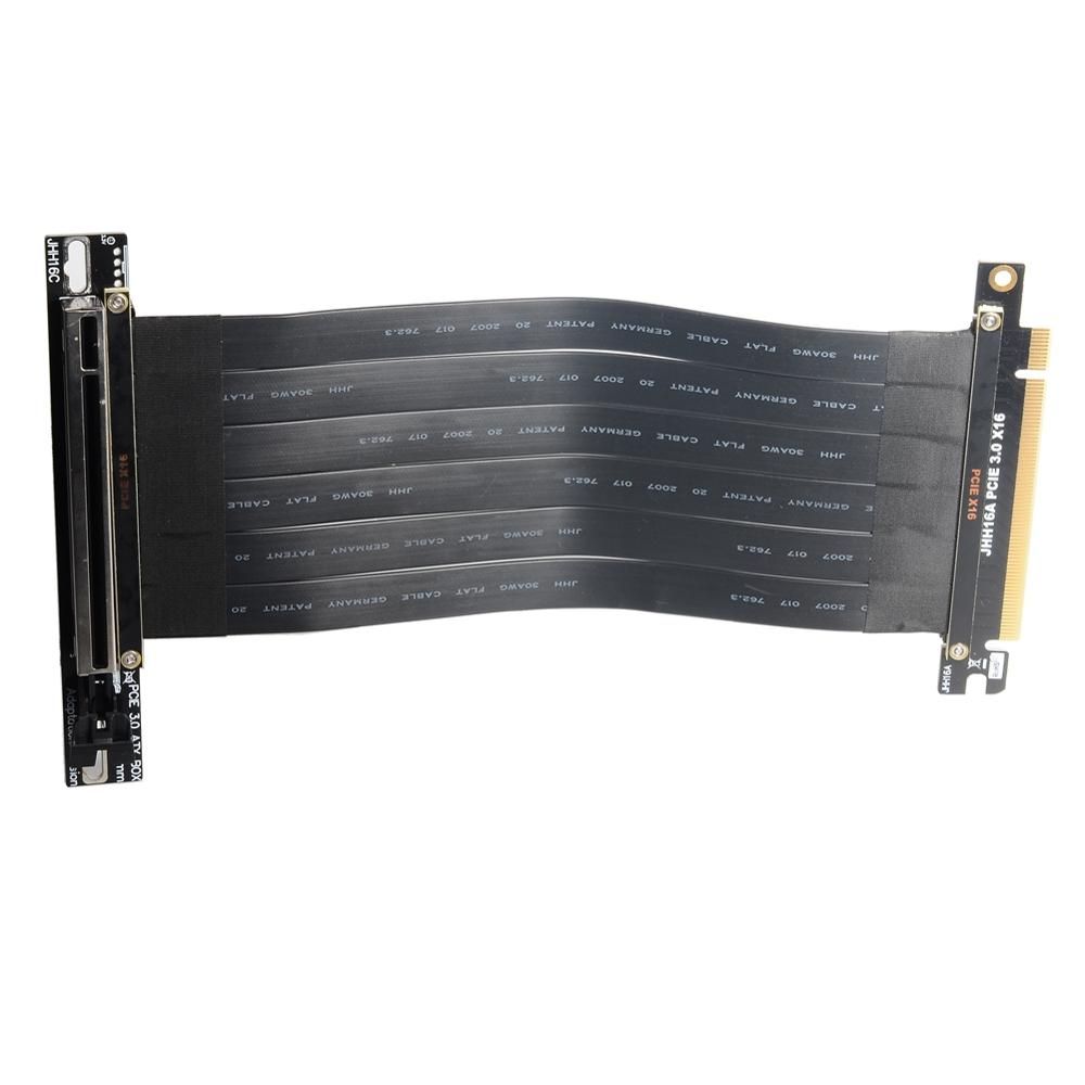 5CM Black Haute vitesse PCIe 3.0 GEN3 PCI-E 16X Extender Riser GPU rallonge câble d'angle haut 90 degrés pour RTX 2080Ti carte graphique