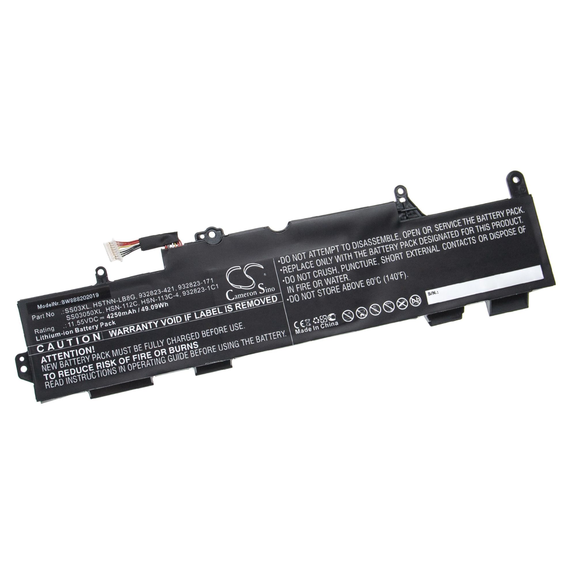 vhbw Batterie compatible avec HP EliteBook 840 G5 (3JZ25AW), 840 G5 (3JZ28AW), 840 G5 (3JZ30AW) laptop (4250mAh, 11.55V, Li-Ion)