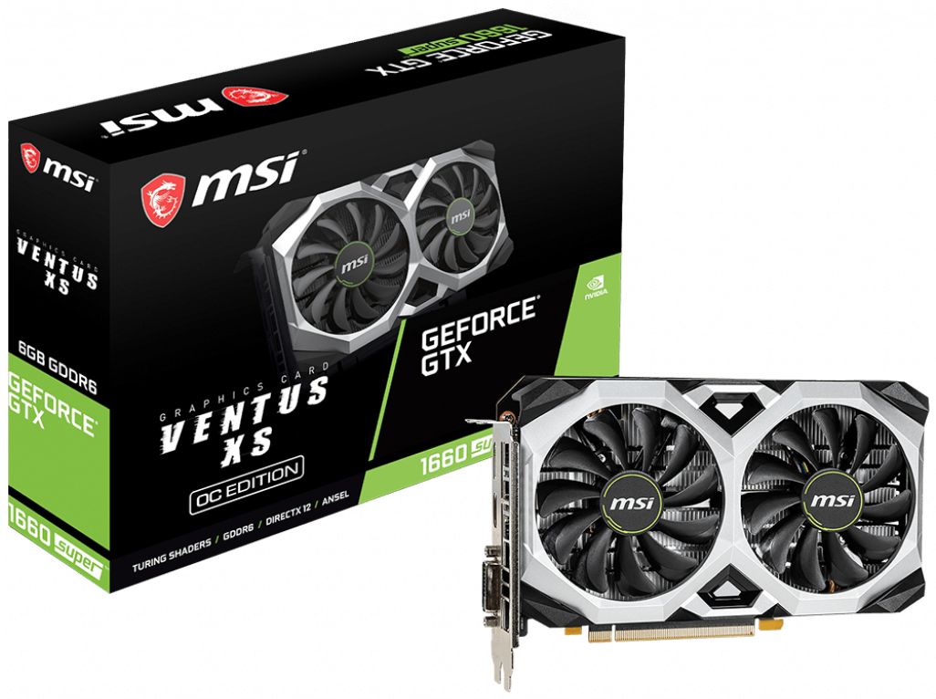 MSI GeForce GTX 1660 SUPER VENTUS Carte graphique GF GTX 1660 SUPER 6 Go GDDR6 PCIe 3.0 x16 HDMI 3 x DisplayPort
