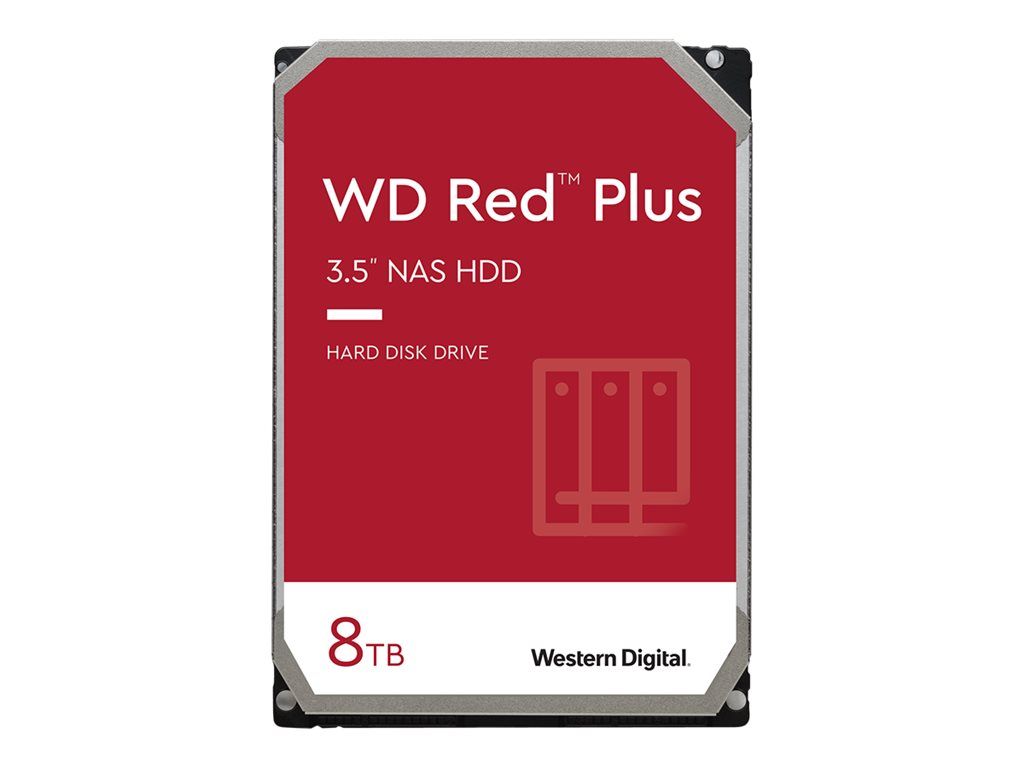 WD Plus WD80EFAX Disque dur 8 To interne 3.5 SATA 6Gb/ 5400 toursmin mémoire tampon : 256 Mo