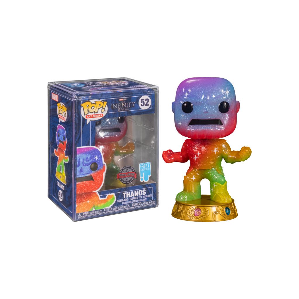 Figurine Funko Pop Thanos Rainbow Artist Serie With Pop Protector / Infinity Saga / Funko Pop Marvel 52 - Exclusive Special Edition