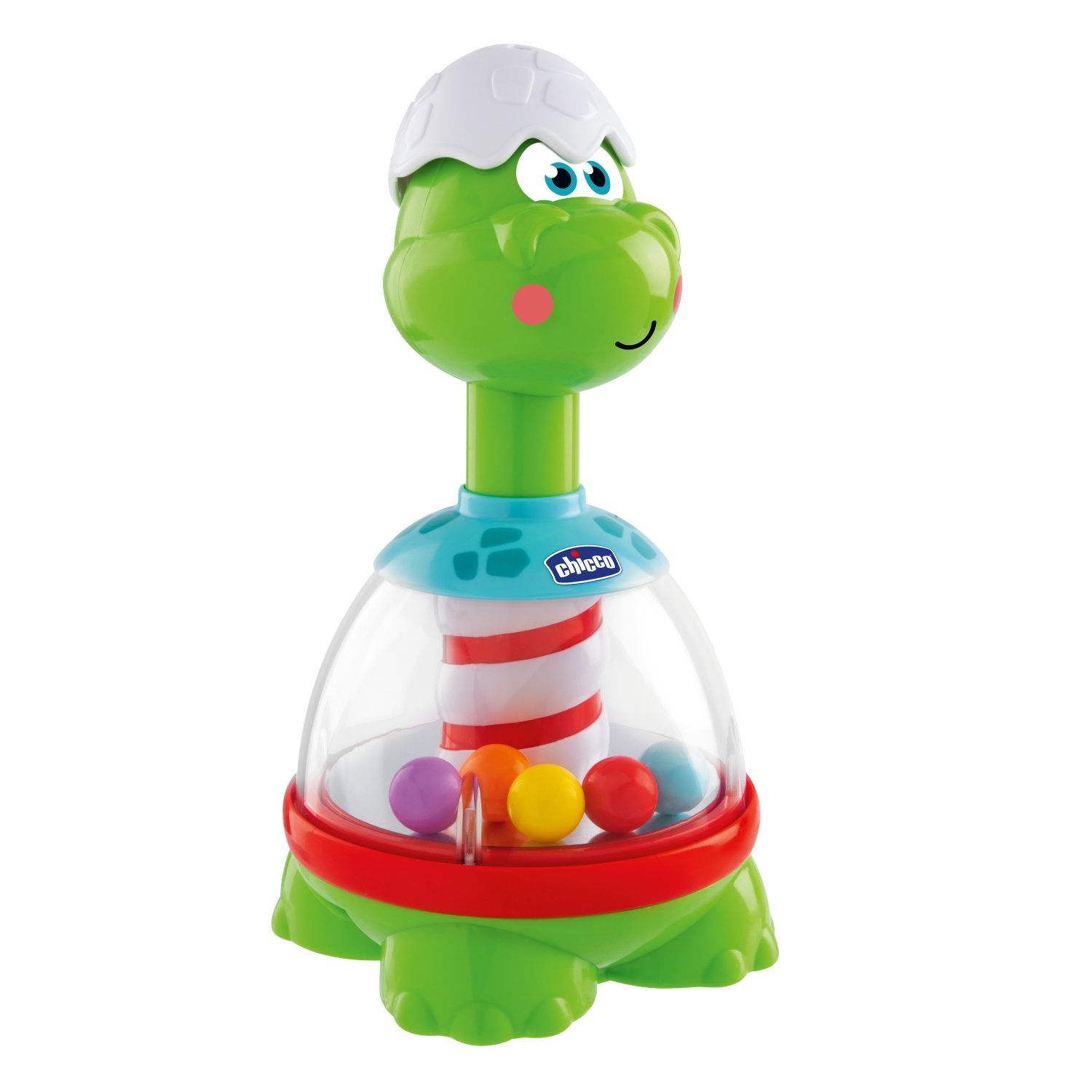 Chicco Dino Le Dinosaure Toupie avec sphères colorées bouton et miroir central pour jeux de lumière cadeau pour bébés et enfants de à - vue 8