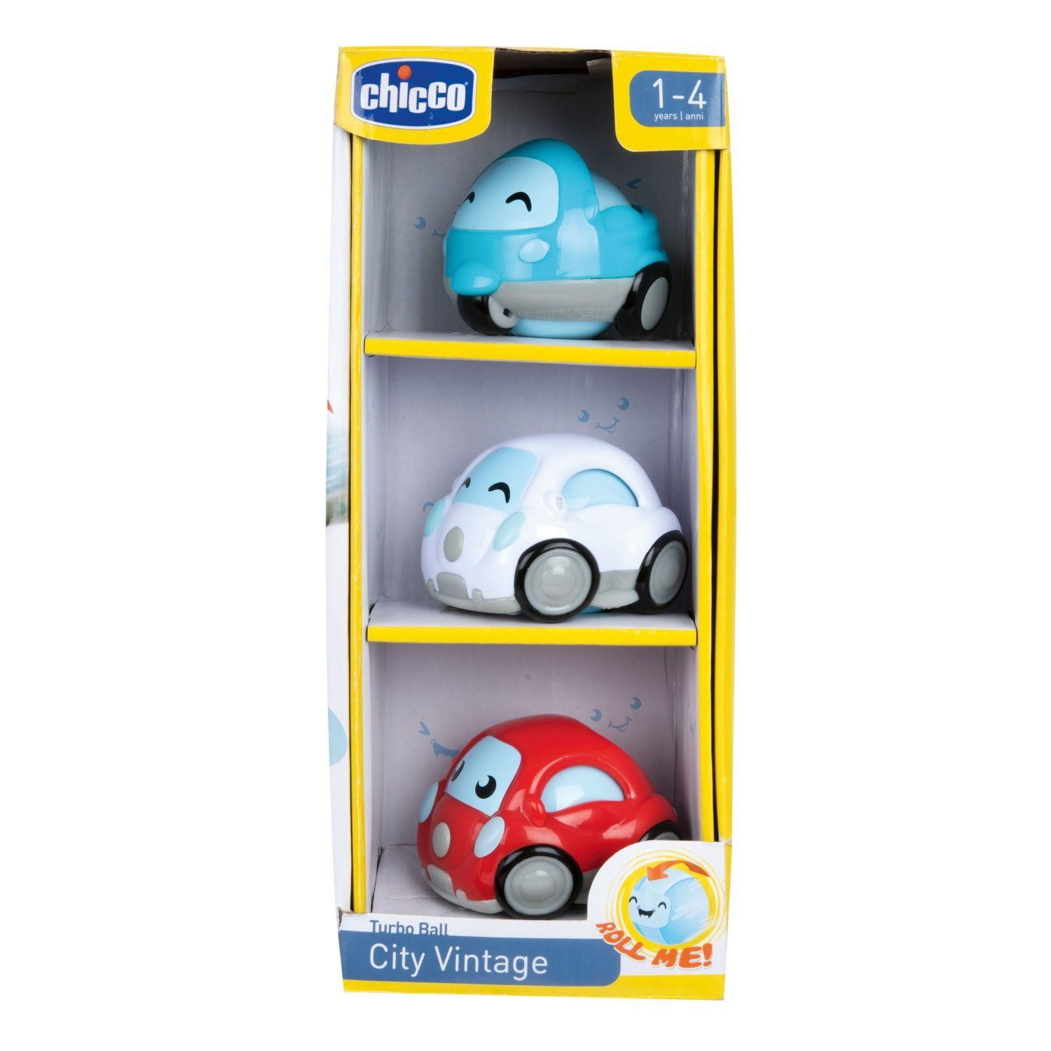 Chicco Voitures Turbo Ball Vintage Jouets pour Enfants 3 Mini Véhicules au Design Rétro Se Déplacent dans Toutes Les Directions Roulent comme Une Balle 1 - vue 8