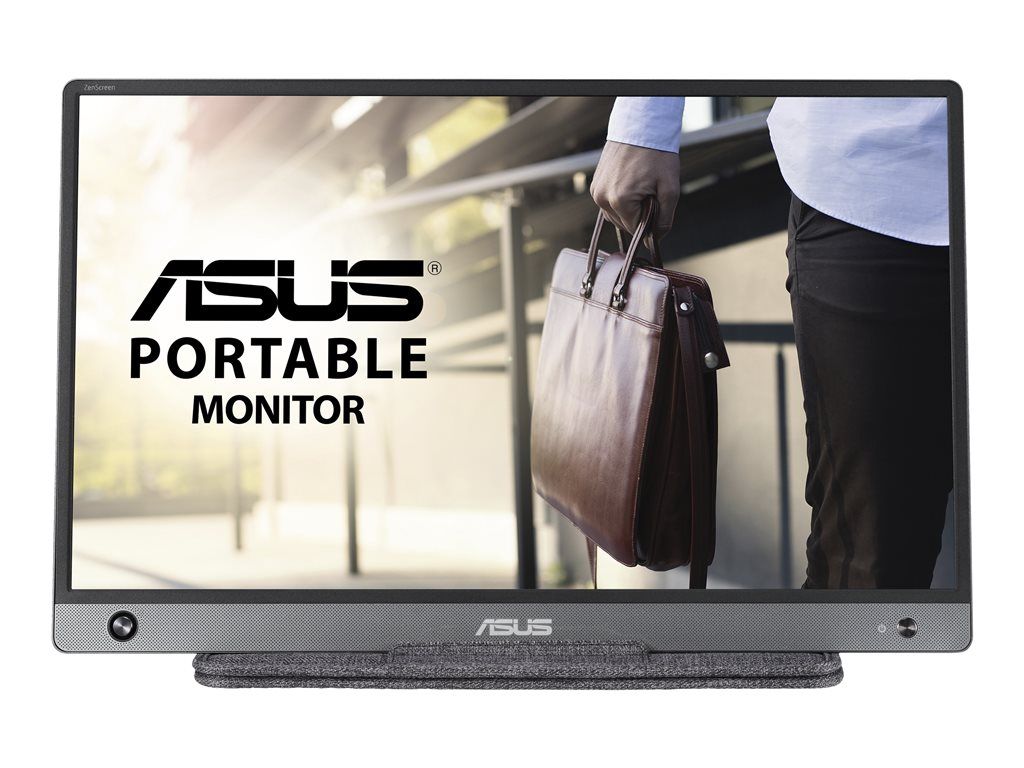 ASUS ZenScreen MB16AH - Écran LED - 15.6 - portable - 1920 x 1080 Full HD (1080p) - IPS - 250 cd/m² - 5 ms - Micro HDMI, USB-C - haut-parleurs - gris foncé