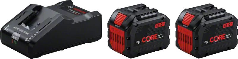Pack de 2 batteries ProCORE18V 12Ah + chargeur GAL 18V 160 BOSCH 1600A02T5W