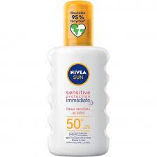 Crème Solaire Spray Corps Spf 50+ Haute Protection Peau Sensible Sun Nivea Le Spray De 200ml - vue 2