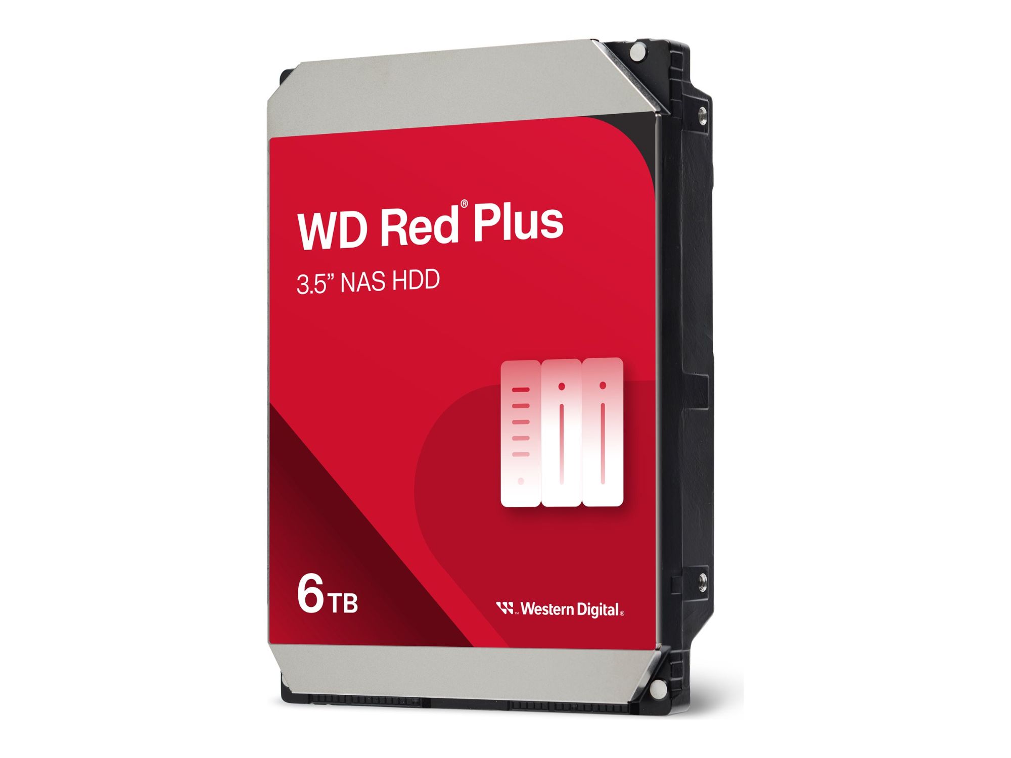 WD Red Plus WD60EFPX - Disque dur - 6 To - interne - 3.5 - SATA 6Gb/s - 5400 tours/min - mémoire tampon : 256 Mo