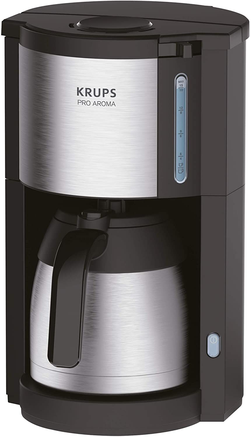 Cafetière Électrique De 1,25l Pour 10 A 15 Tasses Avec Verseuse Isotherme Gris Noir