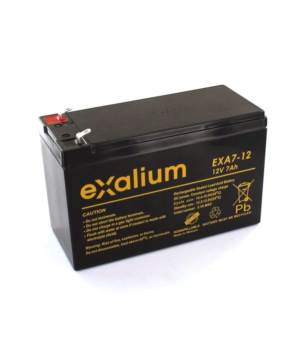 Batterie Plomb 12V 7Ah Exalium EXA7-12